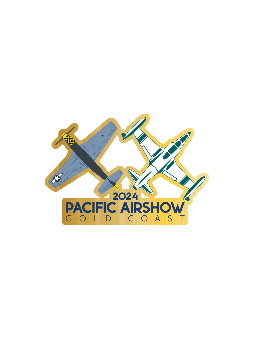 2024 Gold Coast Halo Plane Pin