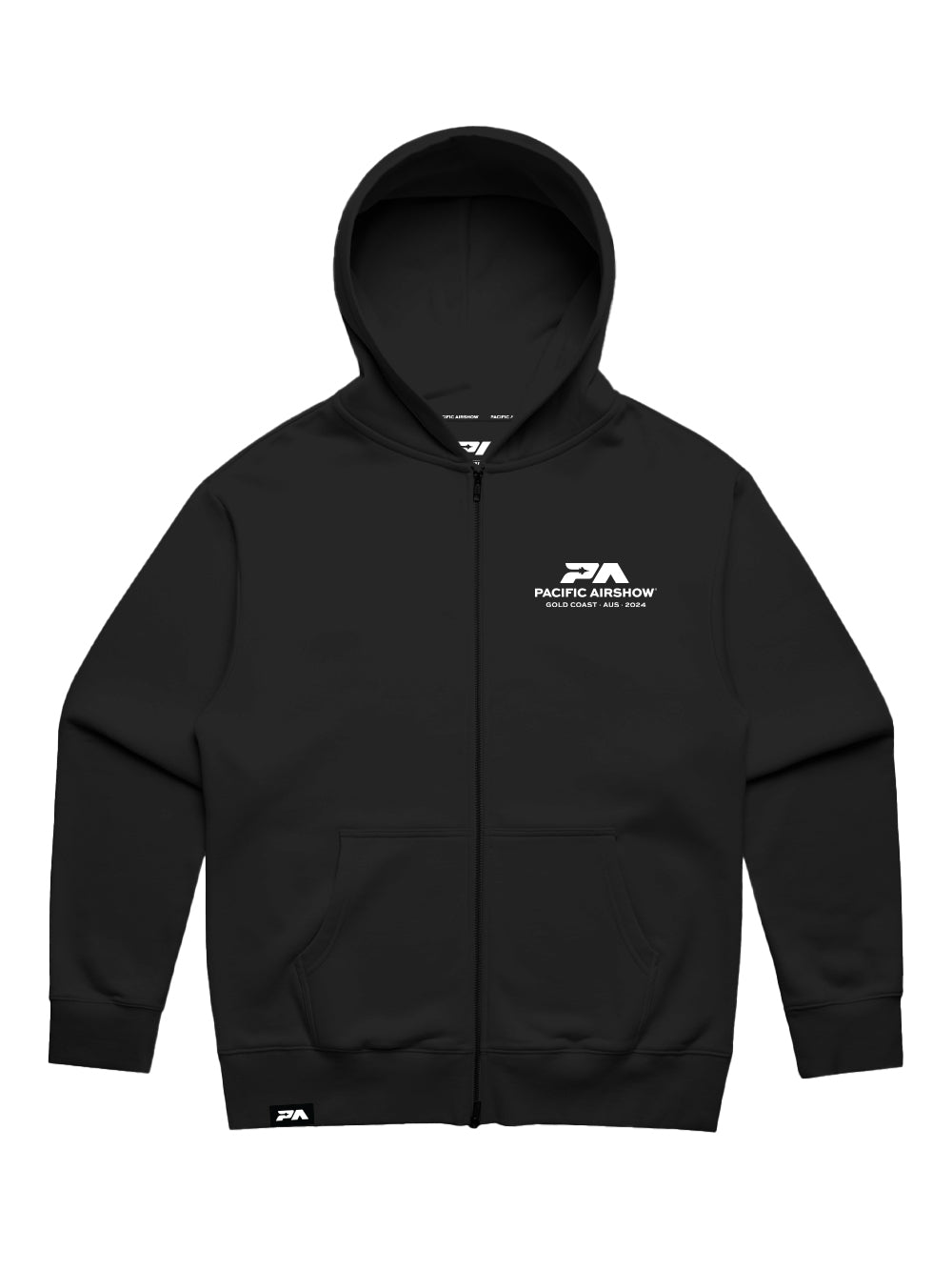 2024 Gold Coast Unisex Black Zip-Up Hoodie